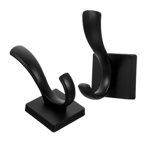 AKOOSY 2 Stück Schwere Bohrfreie Wandhaken aus Kompakt und Langlebig für Garderobe Bad und Schlafzimmer Platzsparende Kleider und Handtuchhalter von AKOOSY