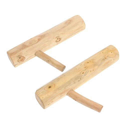 AKOOSY 2 Stück Teiliges Baumast Garderobenhaken Holz Astgabel Wandhaken Selbstklebend Natürlicher Kleiderhaken für Flur Bad Wohnzimmer Rustikaler Deko Organizer von AKOOSY
