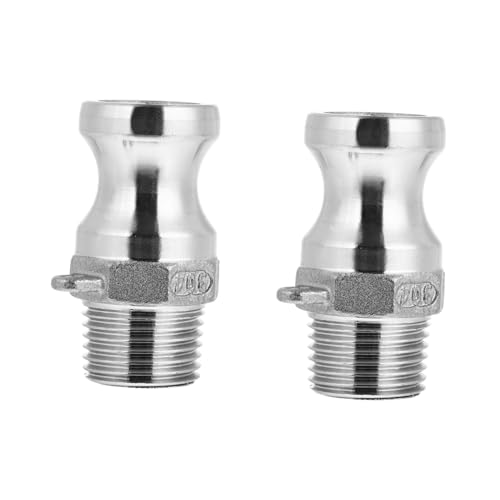 AKOOSY 2 Stück Teiliges Edelstahl Camlock Schlauchverbinder mit Außengewinde Npt Korrosionsbeständiger Schnellkupplungsadapter für Sichere Verbindung in Leitungs und Schlauchsystemen AKOOSY 2 Stück Teiliges Edelstahl Camlock Schlauchverbinder mit Außengewinde Npt Korrosionsbeständiger Schnellkupplungsadapter für Sichere Verbindung in Leitungs und Schlauchsystemen von AKOOSY