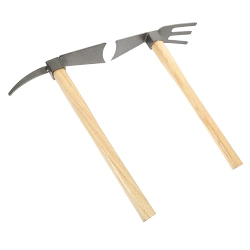 AKOOSY 2 Stück Teiliges Gartenwerkzeug mit Holzgriff Vielseitige Kurze Hacke und Spitzhacke für Unkrautentfernung Bodenlockerung und Pflanzarbeiten Ergonomisch für Gärten Obstgärten und AKOOSY 2 Stück Teiliges Gartenwerkzeug mit Holzgriff Vielseitige Kurze Hacke und Spitzhacke für Unkrautentfernung Bodenlockerung und Pflanzarbeiten Ergonomisch für Gärten Obstgärten und von AKOOSY