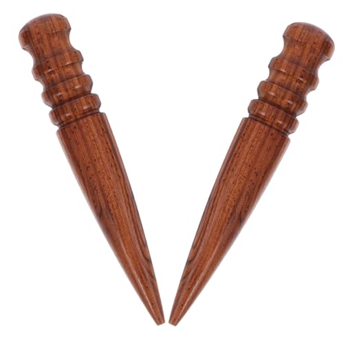 AKOOSY 2 Stück Teiliges Lederwerkzeug aus Natürlichem Holz Ergonomischer Lederburnisher mit Rundem Griff für DIY Lederbearbeitung Langlebiger Polierer zur Glatten Kantenbearbeitung für von AKOOSY