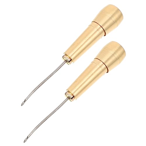 AKOOSY 2 Stück Teiliges Schuhreparatur Set mit Stahlnadeln und Kupfergriffen Lederhandwerks Ahlen für Diy Lederarbeiten Leicht Tragbar für Schuhe Zelte Matratzen und Textilreparaturen AKOOSY 2 Stück Teiliges Schuhreparatur Set mit Stahlnadeln und Kupfergriffen Lederhandwerks Ahlen für Diy Lederarbeiten Leicht Tragbar für Schuhe Zelte Matratzen und Textilreparaturen von AKOOSY