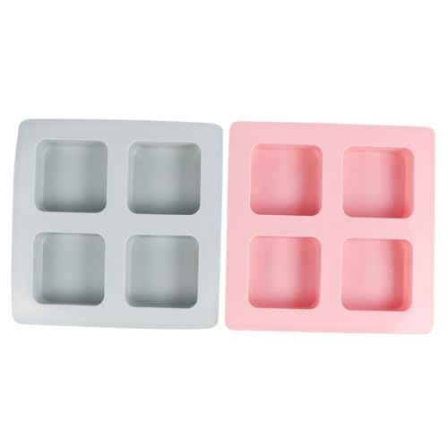 AKOOSY 2 Stück Teiliges Silikon Seifenform Flexible Kammern Seifenform Lebensmittelecht Antihaftbeschichtet DIY Handgemachte Seifen und Kuchen Backform Geeignet für Kreative von AKOOSY