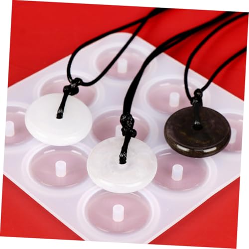 AKOOSY 2 Stück Teiliges Silikonform für DIY Schmuckanhänger Flexible Epoxidharz Gießform Wiederverwendbar Rutschfest für Sicherheitsverschluss Halsketten Einfache Reinigung Detailgenaue von AKOOSY