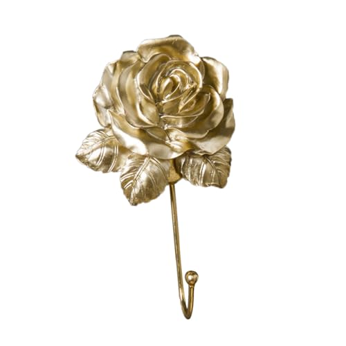 AKOOSY 2 Stück Wandhaken Rosenform aus Resin und Kreativer Handtuchhalter Robuster Wandmontage Haken für Badezimmer Wohnzimmer Tür Vielseitiger Aufhänger in Gold AKOOSY 2 Stück Wandhaken Rosenform aus Resin und Kreativer Handtuchhalter Robuster Wandmontage Haken für Badezimmer Wohnzimmer Tür Vielseitiger Aufhänger in Gold von AKOOSY