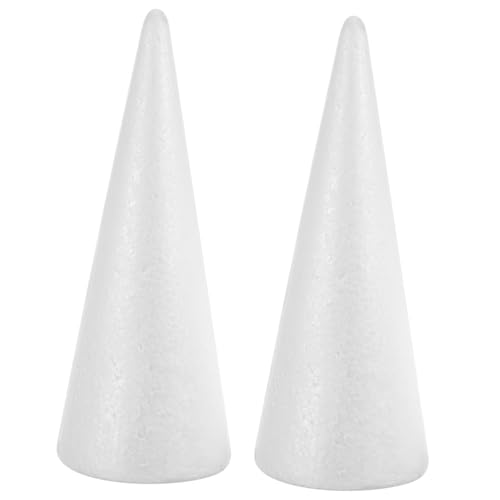 AKOOSY 2 Stück Weiße Styropor für DIY Bastelprojekte Stabile Schaumstoffkegel zum Bemalen und Dekorieren für Weihnachts und Winterdekoration Handwerkszubehör AKOOSY 2 Stück Weiße Styropor für DIY Bastelprojekte Stabile Schaumstoffkegel zum Bemalen und Dekorieren für Weihnachts und Winterdekoration Handwerkszubehör von AKOOSY