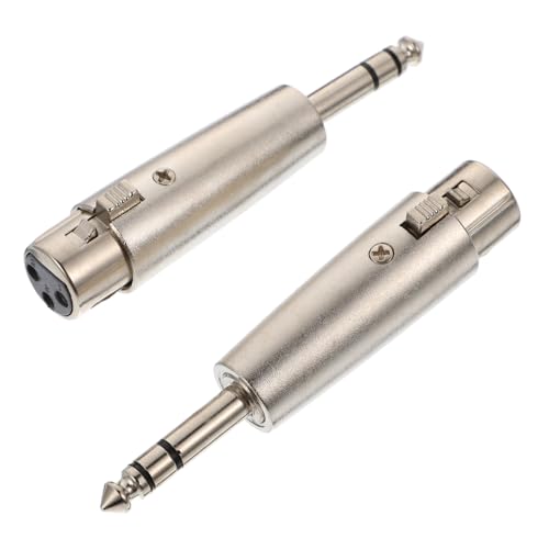 AKOOSY 2 Stück Xlr Poliger Audio Adapter Robuster Mikrofonkabel Converter mit Hochwertigem Zinklegierungsschutz für Bühne Studio und Aufnahmegeräte von AKOOSY