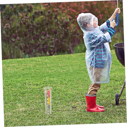AKOOSY 2 Stück Zweiteiliges Garten Regenmesser aus klarem frostbeständigem Glas mit präziser Messskala und bruchfestem Messröhrchen für Terrasse Grünfläche und Außenbereich zur genauen von AKOOSY