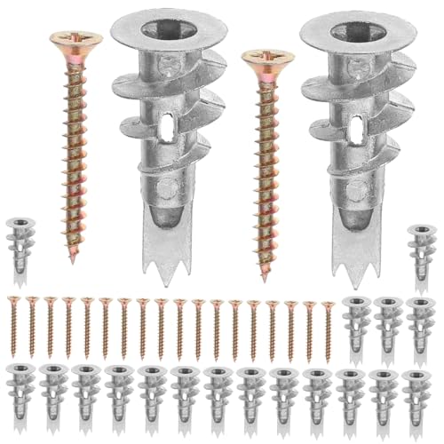 AKOOSY 20 Sätze Teiliges Dübel und Schraubenset mit Selbstbohrenden Spiral Dübeln für Rigipsplatten Schnelle Befestigung Vielseitig für Bilderrahmen Halterungen Vorhänge Einfache AKOOSY 20 Sätze Teiliges Dübel und Schraubenset mit Selbstbohrenden Spiral Dübeln für Rigipsplatten Schnelle Befestigung Vielseitig für Bilderrahmen Halterungen Vorhänge Einfache von AKOOSY