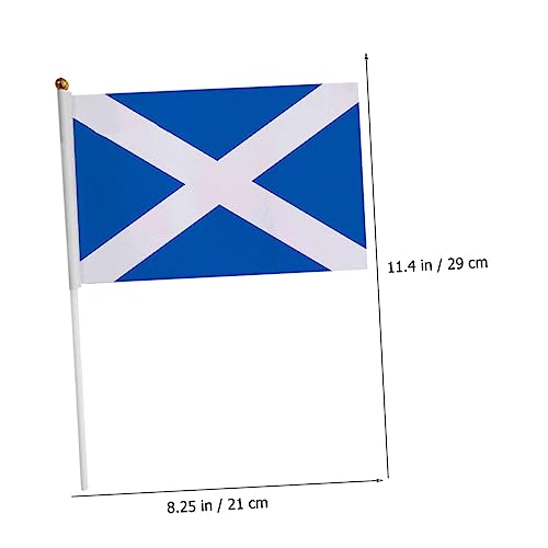 AKOOSY 20 Stück Teiliges Kleine Schottland Handflags Handgehaltene Nationalflaggen aus Langlebigem Material für Sportfeiern Festivals und Patriotische Dekoration im Garten und Zuhause von AKOOSY