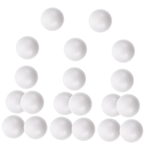 AKOOSY 20 Stück Teiliges Weiße Schaumstoffbälle Runde Bastelkugeln für DIY Weihnachtsdekoration Kinderfreundliche DIY Ornamente Bemalbar und Verzierbar für Xmas Partyhandwerk AKOOSY 20 Stück Teiliges Weiße Schaumstoffbälle Runde Bastelkugeln für DIY Weihnachtsdekoration Kinderfreundliche DIY Ornamente Bemalbar und Verzierbar für Xmas Partyhandwerk von AKOOSY