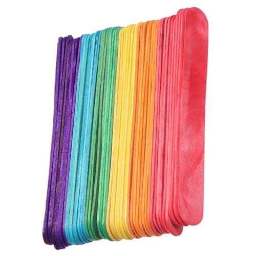 AKOOSY 200 Stück Bunte Holzstäbchen Jumbo Stiele für DIY Eiscreme Basteln Leichte Wiederverwendbare Eisstiele für Kreative Popsicles und Handwerksprojekte AKOOSY 200 Stück Bunte Holzstäbchen Jumbo Stiele für DIY Eiscreme Basteln Leichte Wiederverwendbare Eisstiele für Kreative Popsicles und Handwerksprojekte von AKOOSY