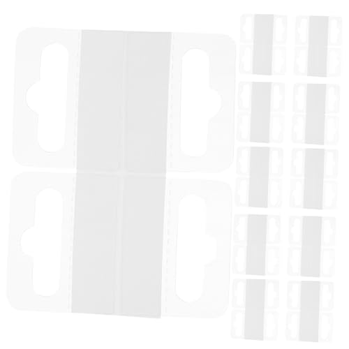 AKOOSY 200 Stück Teiliges Selbstklebende Transparente Plastik Hängeetiketten Stark Haftend Für Einzelhandel Regal Preisschilder Aufhänger Zur Produktpräsentation Im Geschäft von AKOOSY