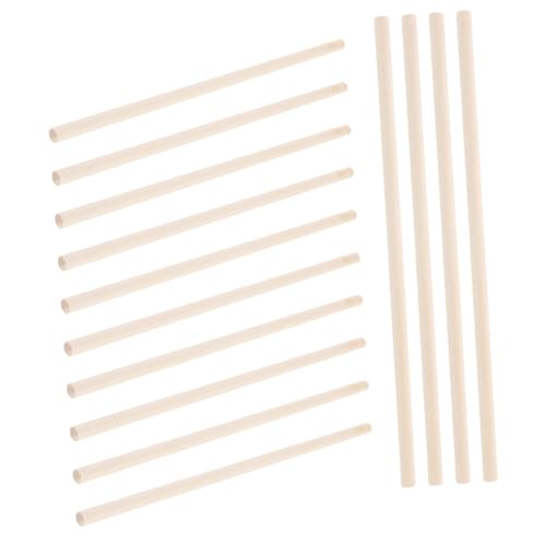 AKOOSY 25 Stück Teiliges Holzdübel Rundstäbe Ømm aus Naturbelassenem Birkenholz für DIY Bastelprojekte Modellbau und Handwerk Einfach zu Verbinden für Hobbyhandwerker von AKOOSY