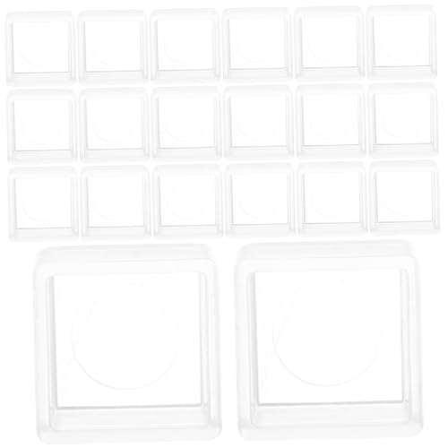 AKOOSY 25 Stück Teiliges Leerer Aquarell näpfchen Transparent Kunststoff Half Pans für Künstler und Maler Leicht Tragbar Einfach zu Reinigen für Aquarellfarben und Farbmischungen von AKOOSY