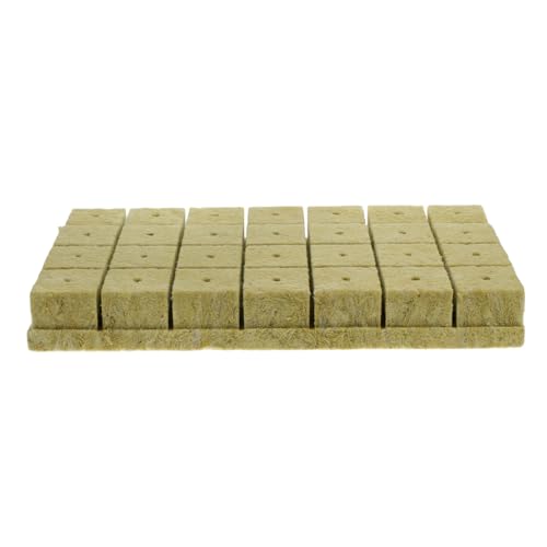 AKOOSY 28 Stück Teiliges Steinwolle Anzuchtwürfel für Hydrokultur Pflanzenanzucht und Stecklinge Soilless Starter Grow Pod für Indoor Gemüse und Blumen Vielseitig und Einfach Verwendbar von AKOOSY