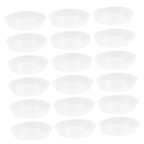 AKOOSY 30 Stück Teiliges Runde Pflanzentopf Untersetzer Transparentem Kunststoff wasserdichte Blumentopf Auffangschalen für Balkon und Garten Leichte Praktische Wassertrays für von AKOOSY