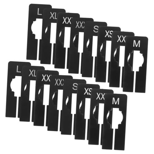AKOOSY 32 Stück Teiliges Kleidungsteiler aus Kunststoff Rechteckige Kleiderbügel größentrenner für Schrank Beschreibbare Größenmarkierer Xxs zu Xxxl Praktische Kleiderschrank organizer von AKOOSY
