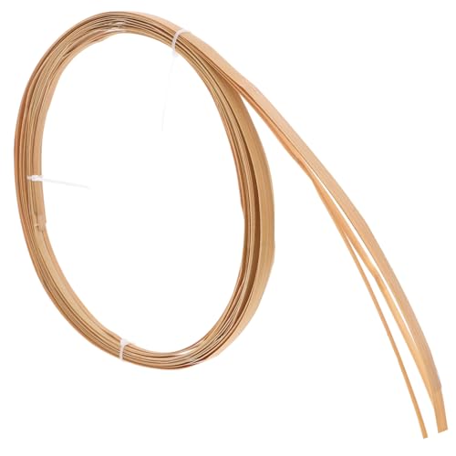 AKOOSY 4 Rollen Flache Holzstreifen Bambusstreifen für Korbflechten Verschiedene Breiten Nachhaltiges Rattan Reparaturmaterial für DIY Bastelprojekte und Flechtmöbelpflege von AKOOSY