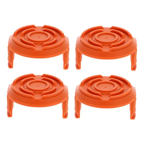 AKOOSY 4 Stück Ersatz spulendeckel aus Robustem Abs für Rasentrimmer Kompatibel mit Worx Schützend Langlebig Einfach zu Montieren Verhindert Spulenverlust von AKOOSY