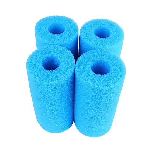 AKOOSY 4 Stück Filter Schwamm Säule Blau Wiederverwendbar Langlebig Waschbar für Pool und Aquariumfilter Biologisch Effizient Praktisch von AKOOSY