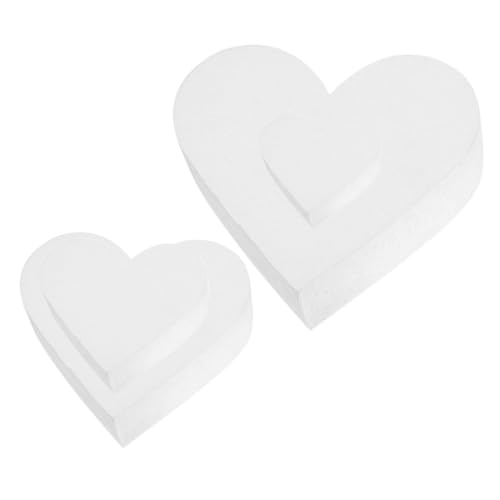 AKOOSY 4 Stück Herzförmige Schaumstoff Cake Dummies Höhe Kuchenmodelle zum Backen Üben Hochzeit Party Dekoration AKOOSY 4 Stück Herzförmige Schaumstoff Cake Dummies Höhe Kuchenmodelle zum Backen Üben Hochzeit Party Dekoration von AKOOSY