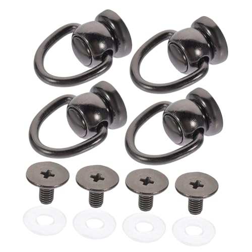 AKOOSY 4 Stück Teiliges Drehbare Metall D Ringe mit Schraubnieten für Geldbörsen Taschen DIY Handwerkszubehör Langlebig Praktisch AKOOSY 4 Stück Teiliges Drehbare Metall D Ringe mit Schraubnieten für Geldbörsen Taschen DIY Handwerkszubehör Langlebig Praktisch von AKOOSY