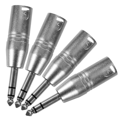 AKOOSY 4 Stück Teiliges Metall Trs Xlr Adapterset Langlebiger Audio für Mischpulte Hochwertige Signalübertragung Vielseitig Kompatibel für Professionelle Audiogeräte AKOOSY 4 Stück Teiliges Metall Trs Xlr Adapterset Langlebiger Audio für Mischpulte Hochwertige Signalübertragung Vielseitig Kompatibel für Professionelle Audiogeräte von AKOOSY