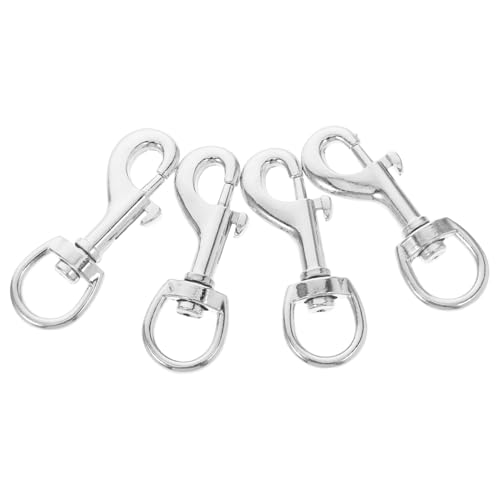 AKOOSY 4 Stück Teiliges Schwere Drehbare Schnapphaken mit Öse Robuste Flaggenmast Clips Sicherer Verschluss Wetterbeständig Einfach zu Befestigen für Flaggen von AKOOSY