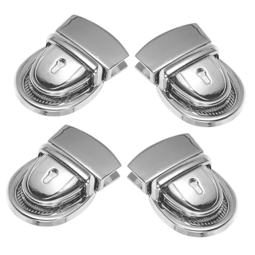 AKOOSY 4 Stück Teiliges Zinklegierung Steckschloss Langlebiger Verschluss für Lederhandtaschen Installieren Modisches Silbernes Taschenzubehör für DIY und Reparatur AKOOSY 4 Stück Teiliges Zinklegierung Steckschloss Langlebiger Verschluss für Lederhandtaschen Installieren Modisches Silbernes Taschenzubehör für DIY und Reparatur von AKOOSY