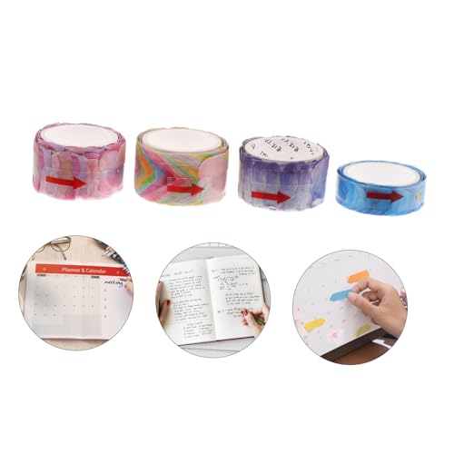 AKOOSY 4 Stück Washi Tape mit Blumenmuster Dekoratives Klebeband Wiederablösbar für DIY Scrapbooking Hand Account Sticker Langlebig von AKOOSY