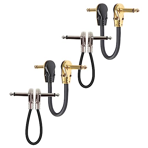 AKOOSY 4Stücke Teiliges Gitarren Patch Kabel Verbindungskabel für Gitarren und Bass Hohe Zuverlässigkeit Installieren für Musiker von AKOOSY