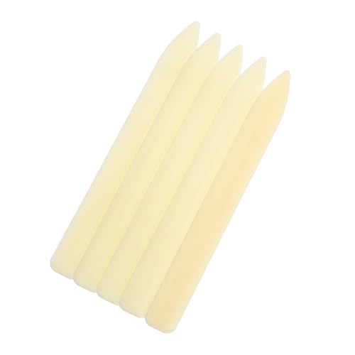 AKOOSY 5 Stück Teiliges Falzbein Kunststoff Falzwerkzeug mit Abgerundeten Kanten für Papierfaltarbeiten Buchbinden Scrapbooking DIY Basteln Leicht Handlich und Vielseitig für Bürobedarf von AKOOSY