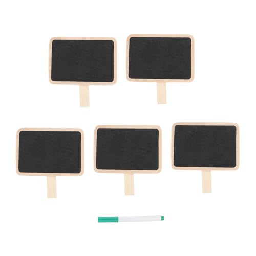 AKOOSY 5 Stück Teiliges Mini Pflanzenschilder Wiederverwendbare Schwarze Tafel Etiketten Einfach zu Beschriften Wetterfest Pflanzennamen Markierung für Garten und Blumentöpfe von AKOOSY