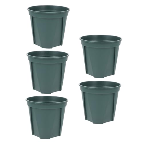AKOOSY 5stücke Blumenerde Blumentopf Mit Wurzelkontrolle Atmungsaktiver Topf Für Gartenpflanzen Abgerundeter Pflanztopf Für Orchideen Chinesische Rosen Goldruten Für Büro Zuhause von AKOOSY
