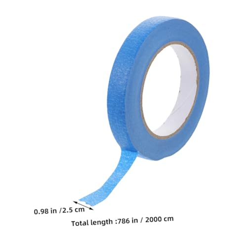 AKOOSY 6 Rollen Malerkreppband Blaues DIY Bastelband aus Leicht Abreißbar Rückstandsfrei für Malerarbeiten Wandgestaltung Spritzschutz und Dekoration von AKOOSY