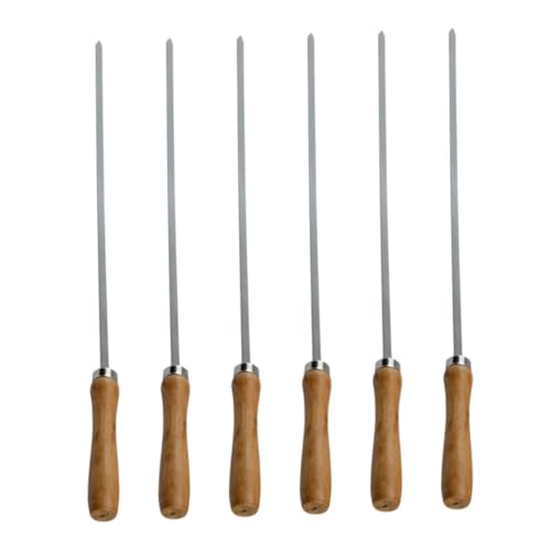 AKOOSY 6 Stück Edelstahl Grillgabeln mit Holzgriff Rostfrei Scharf Komfortabel und Vielseitig für Fleisch Obst Mais und Barbecue Praktische Grillspieße für Zuhause und Outdoor einsatz AKOOSY 6 Stück Edelstahl Grillgabeln mit Holzgriff Rostfrei Scharf Komfortabel und Vielseitig für Fleisch Obst Mais und Barbecue Praktische Grillspieße für Zuhause und Outdoor einsatz von AKOOSY