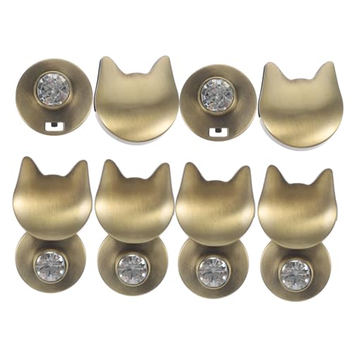 AKOOSY 6 Stück Teiliges Katzenförmige Drehverschluss Taschenverschlüsse aus Langlebigem Zinklegierung Praktische und Dekorative Beutelschloss Ersatz für Handtaschen und Geldbörsen von AKOOSY