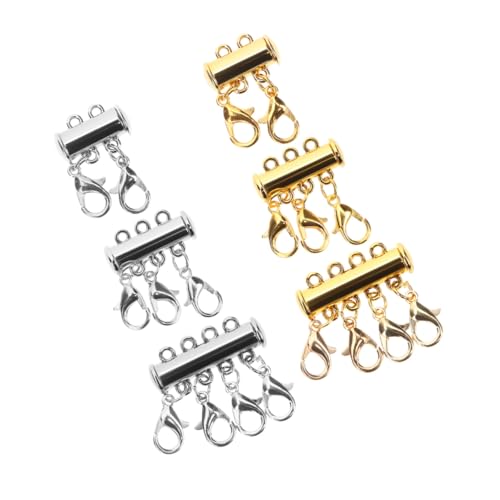 AKOOSY 6 Stück Teiliges Magnetische Kettenverbinder aus Langlebiger Zinklegierung Vielseitiger Schmuckverschluss für Mehrlagige Halsketten und Armbänder Einfach zu Befestigen für DIY von AKOOSY