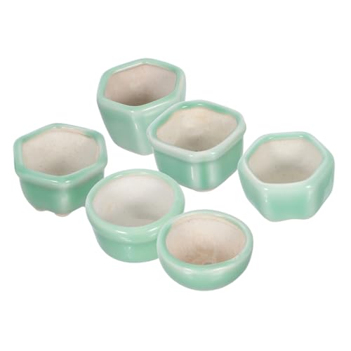 AKOOSY 6 Stück Teiliges Mini-steinzeug-sukkulenten- Kleine Dekorative Pflanzgefäße für Bonsai und Kakteen Leicht und Flexibel für Schreibtisch und Raum Moderne Mini-töpfe aus Langlebiger AKOOSY 6 Stück Teiliges Mini-steinzeug-sukkulenten- Kleine Dekorative Pflanzgefäße für Bonsai und Kakteen Leicht und Flexibel für Schreibtisch und Raum Moderne Mini-töpfe aus Langlebiger von AKOOSY