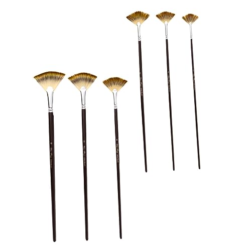 AKOOSY 6 Stück Teiliges Nylon Pinselset mit Ergonomischem Griff Geeignet für Gouache Aquarell und Ölfarben Federnde Borsten Leicht und Tragbar für Künstler AKOOSY 6 Stück Teiliges Nylon Pinselset mit Ergonomischem Griff Geeignet für Gouache Aquarell und Ölfarben Federnde Borsten Leicht und Tragbar für Künstler von AKOOSY