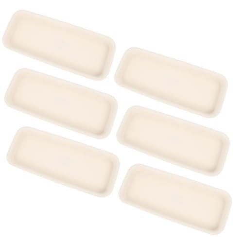 AKOOSY 6 Stück Teiliges Rechteckige Pflanzuntersetzer aus Robustem Kunststoff Wasserundurchlässig Langlebig und Formstabil Geeignet für Blumentöpfe Innen und Außen Schützt Böden vor von AKOOSY