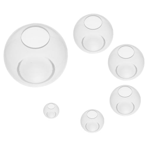 AKOOSY 6 Stück Teiliges Runde Silikonformen Flexible Langlebige DIY Gießform für Kristallkugeln Seifen und Handwerk Wiederverwendbar Leicht zu Reinigen Praktisch für Kreative Bastelideen von AKOOSY