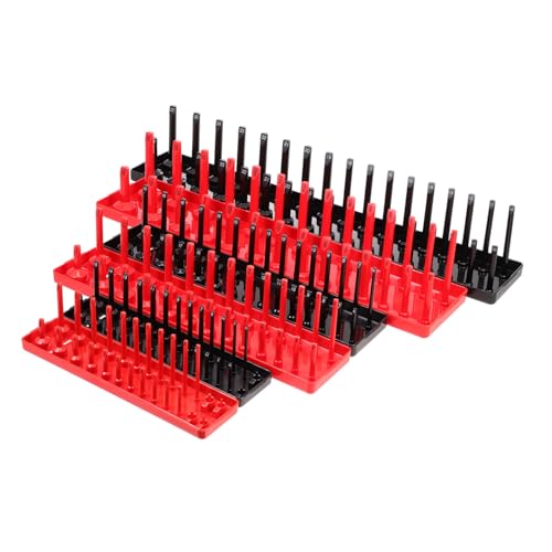 AKOOSY 6 Stück Teiliges Set Steckschlüssel Organizer Steckschlüsselhalter Werkzeugkasten Organizer mit Stabilem Sockel für Mechaniker und Heimwerker von AKOOSY