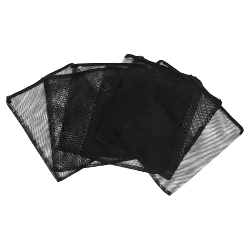 AKOOSY 8 Stück Teiliges Aquarium Filterbeutel aus Feinem Reißfestem Mesh mit Kunststoffreißverschluss Wiederverwendbar für Aktivkohle Filtersteine Kompatibel für Aquarien und von AKOOSY