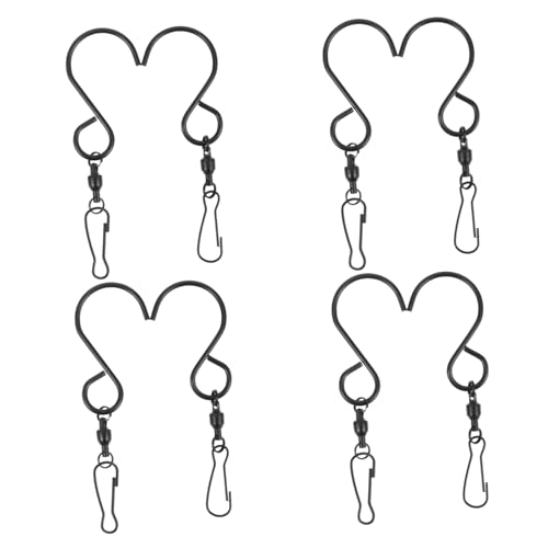 AKOOSY 8 Stück Teiliges Drehbare S haken aus Robustem Metall zum Aufhängen von Windspielen Pflanzgefäßen Vogelfutterspendern und Partydekorationen für Außenbereich von AKOOSY