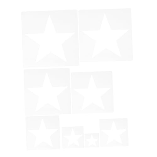 AKOOSY 8 Stück Teiliges Stern schablonen aus Flexiblem Kunststoff Wiederverwendbar Handgezeichnete Designs Vielseitig für Wandmalerei Bastelprojekte DIY dekorationen Geeignet für von AKOOSY