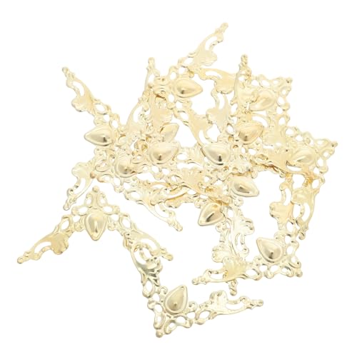 AKOOSY 80 Stück Vintage Metall Eckenschützer für Bücher Scrapbooking und Alben Dekorative Filigrane Buchschutzecken aus Robustem Eisen mit Hohlem Design Einfach zu Montierende von AKOOSY