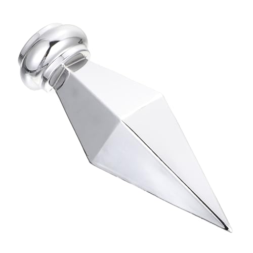 AKOOSY Aluminiumlegierung Fahnenmastkopf Ersatz Endstück Dekorativer Fahnenmast Aufsatz Leichtes Kompaktes Flaggenkopf Ornament für Innen und Parade Fahnenstangen Einfache Silberfarben von AKOOSY