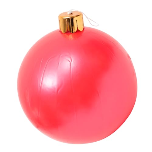AKOOSY Aufblasbare Weihnachtskugel Rot Teiliges mit Zubehör und Pumpe Outdoor Weihnachtsdekoration für Garten Party und Festliche Atmosphäre von AKOOSY